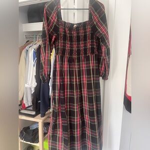 J. Crew Plaid Dress midi length - Black and Red size M. Fits like a size 8.